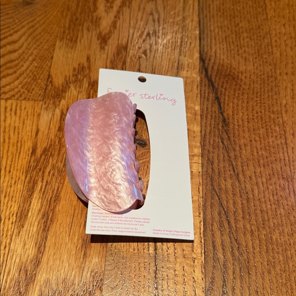 Frasier Sterling pink medium hair clip - Picture 2 of 2